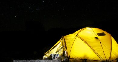 tenda durante campeggio libero di notte