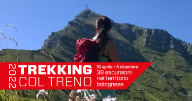 locandina evento bolognese trekking col treno 2022 - Bologna 18 aprile 2022