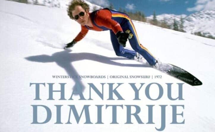 la storia di dimitrije milovich e della Winterstick snowboards